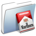 Graphite Smooth Folder Marlboro Icon 128x128 png